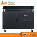 Desktop Lateral Mobile Filing Cabinet With Metal Handles